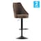 Flash Furniture Brown LeatherSoft Adjustable Height Bar Stools, 2PK SY-802-BR-GG - alternate 6